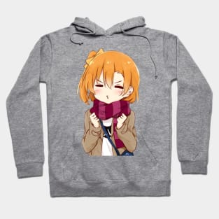 Cute Happy Winter Anime Girl Hoodie